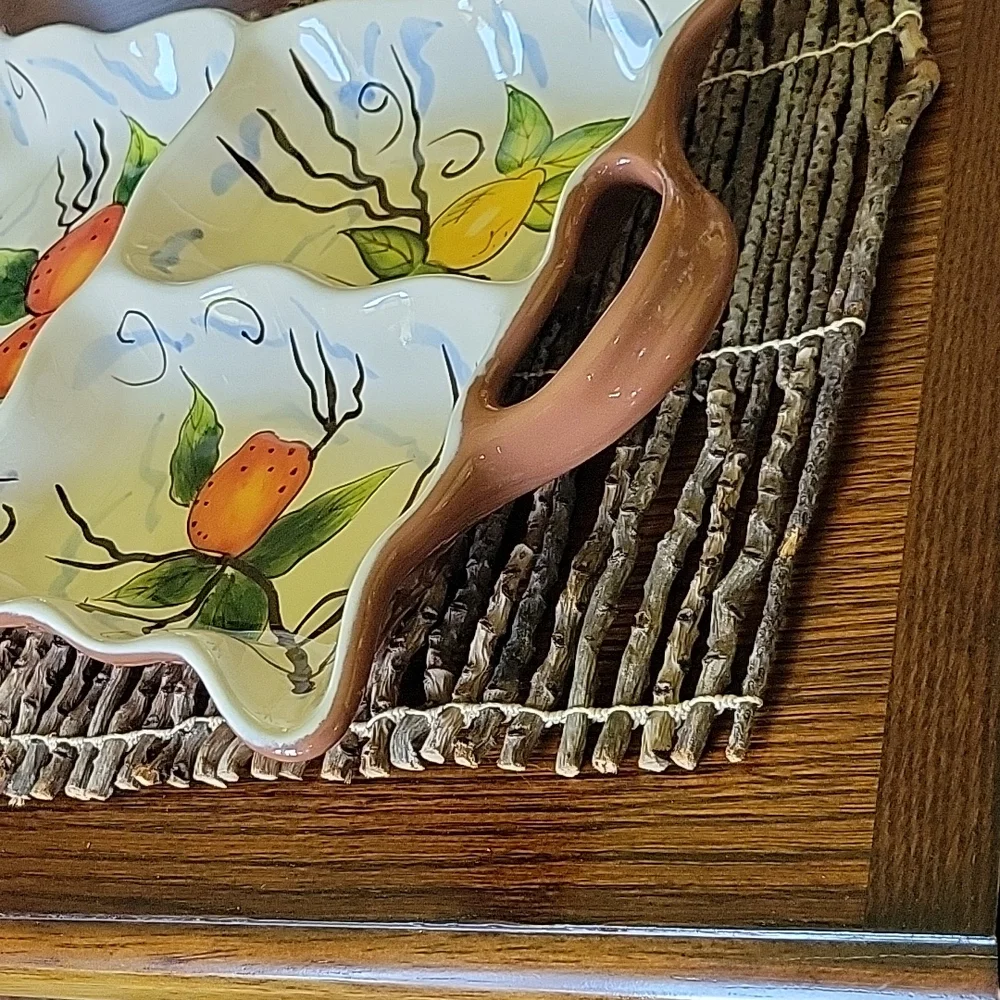 Vintage serving dish, 3 compartment - Picture 3 of 6